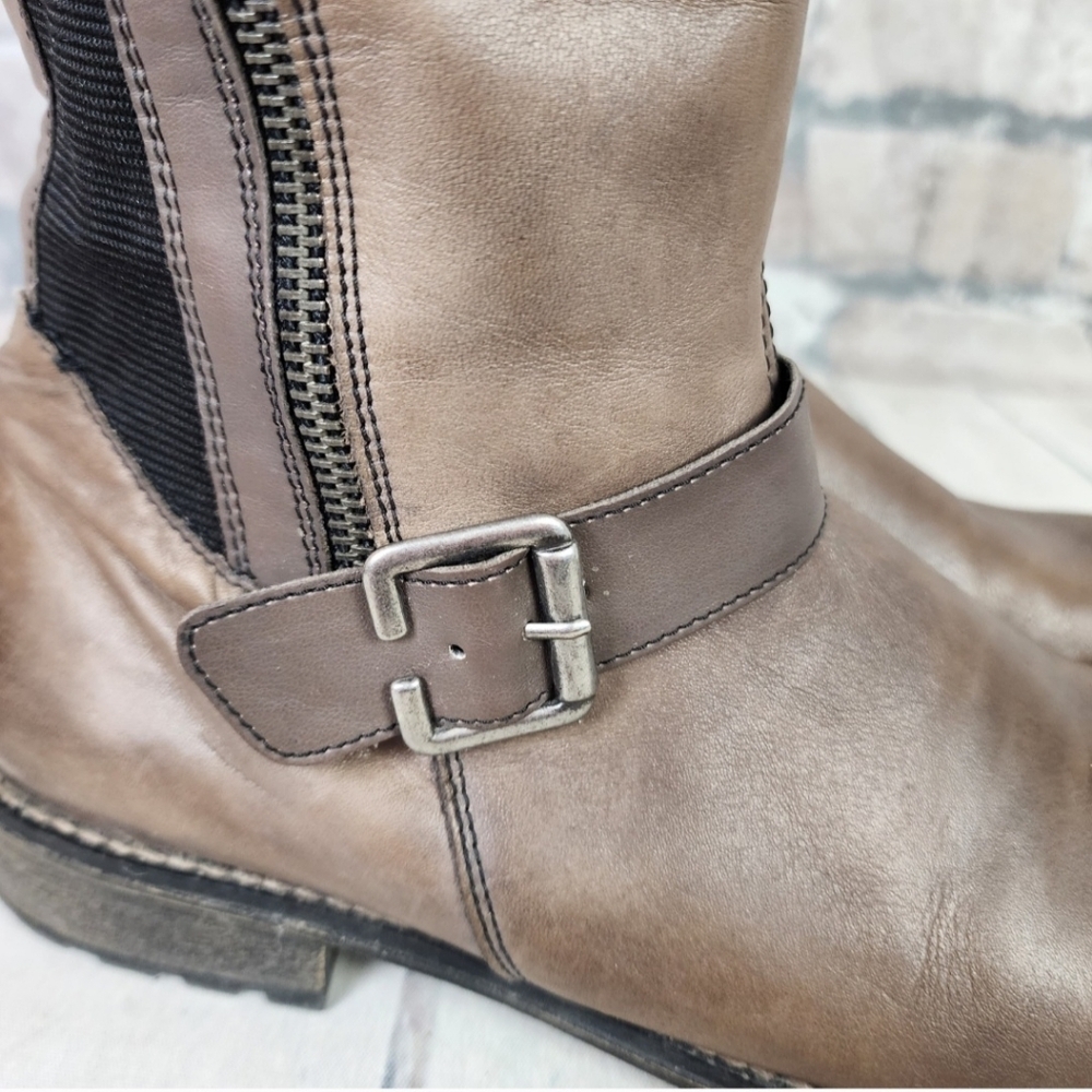 Remonte Leather Riding Boots Taupe Embre Almond Toe Size 38 = 7/7.5 Equestrian - Picture 5 of 16